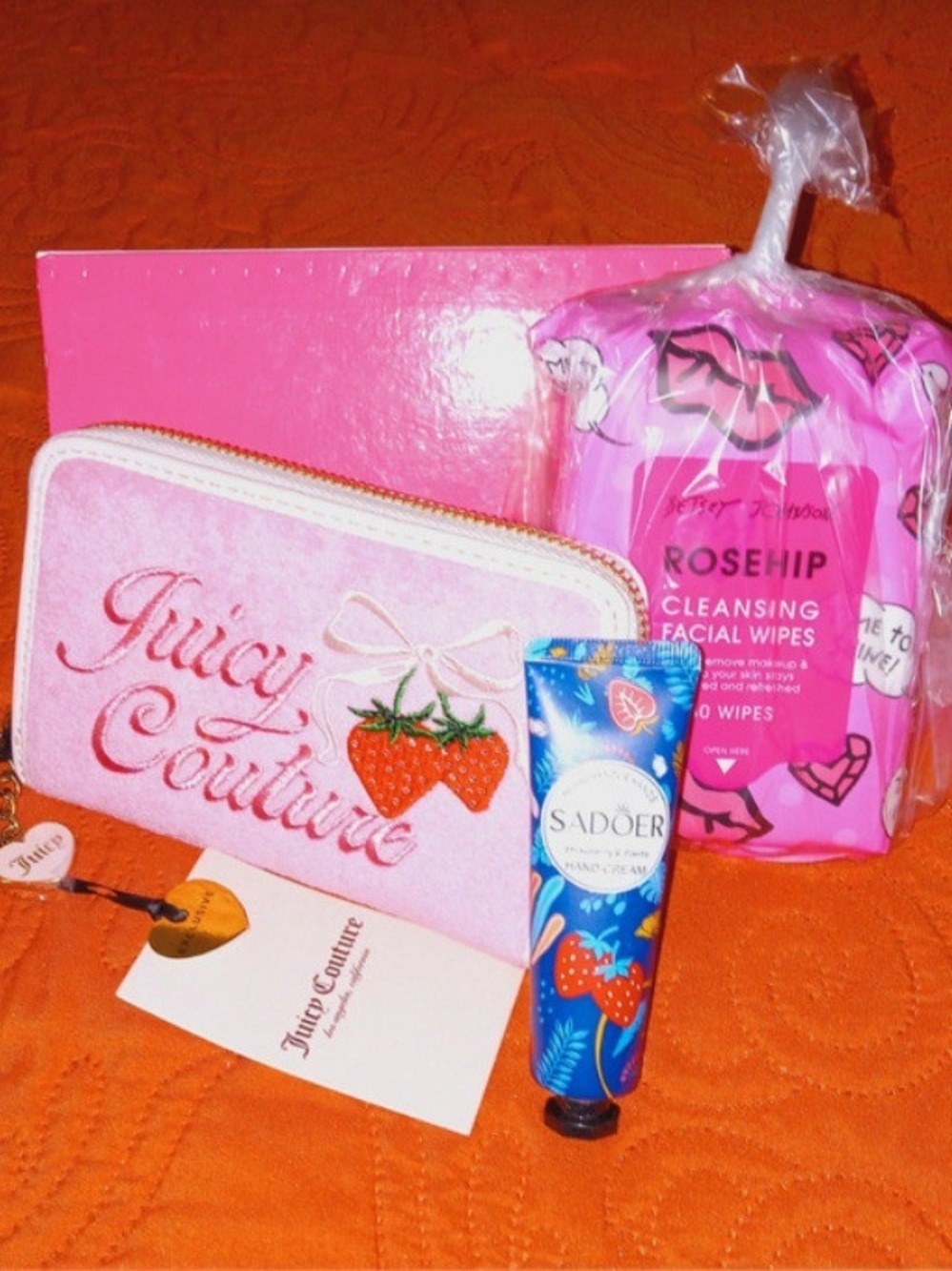 Juicy Couture Pink Strawberry Wallet Set 3pc
